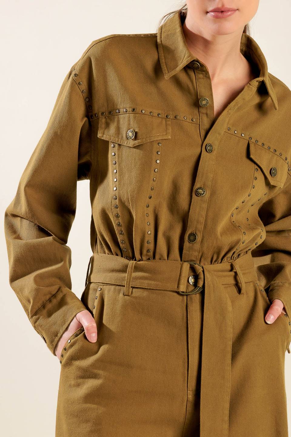 FLEETING WHISPERS TWILL JUMPSUIT Flying Tomato